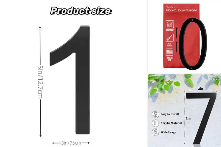 Detailed view of Best Acrylic House Numbers: Top 10 Modern & Durable Picks