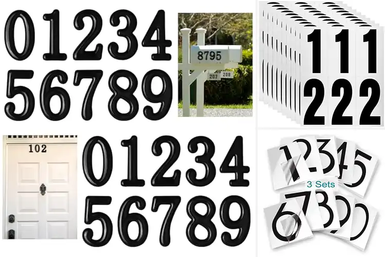 Detailed view of Best Black Mailbox Numbers