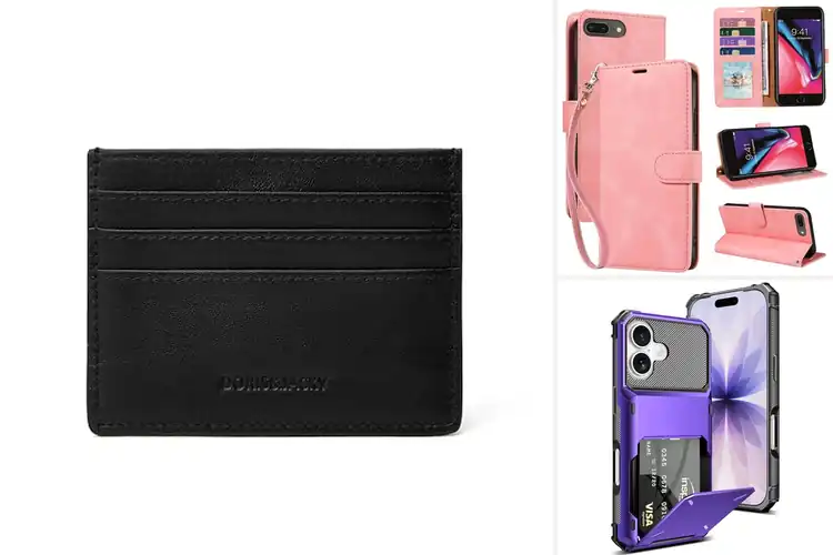 Detailed view of Best Card Holder Wallet Case With 4-6 Card Slots