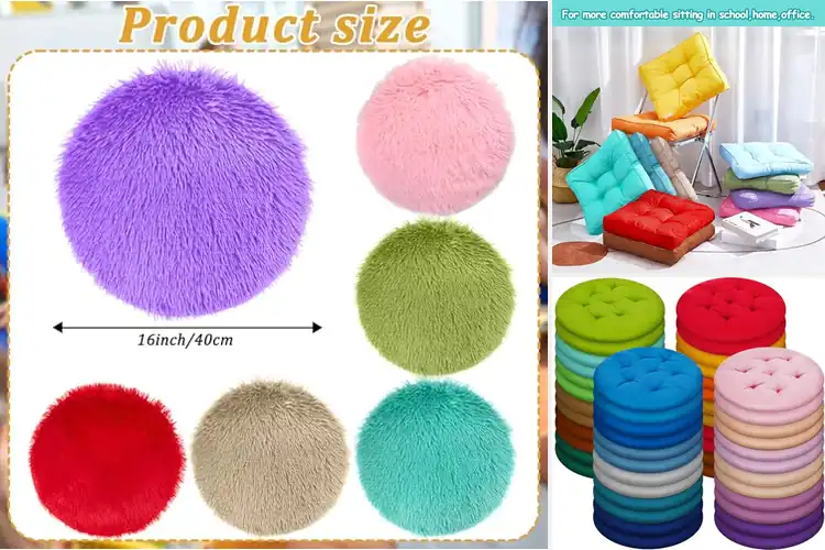 Detailed view of Best Colorful Floor Cushions Pack