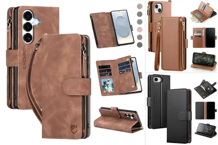 Detailed view of Best Luxury PU Leather Wallet Cases