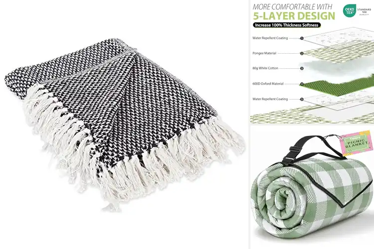 Detailed view of Best Outdoor Blankets: Top 10 Picks for Every Adventure