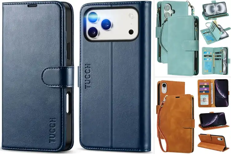 Detailed view of Best PU Leather Wallet Case