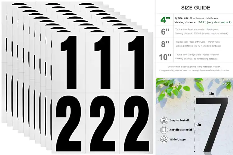 Detailed view of Best Self-Adhesive House Numbers: Top 10 Picks for Your Home