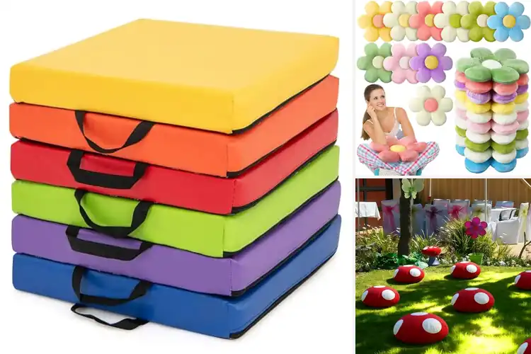 Detailed view of Best Vibrant Floor Cushions